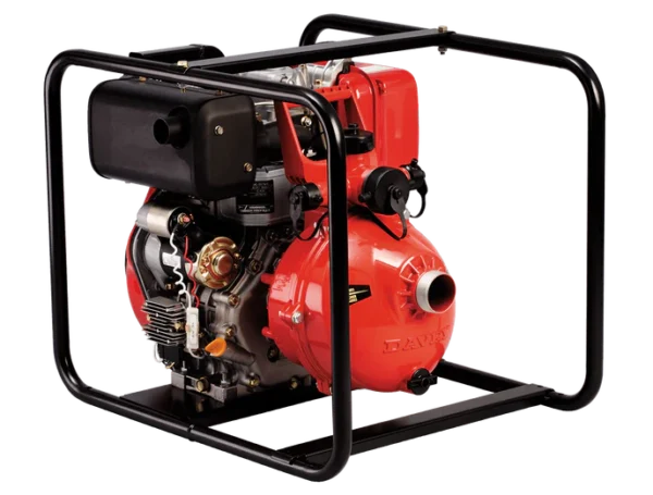 Firefighter Twin Impeller High Pressure (3600 rpm) equipped with Yanmar L100 elec start engine (no battery or leads included) In deluxe roll frame